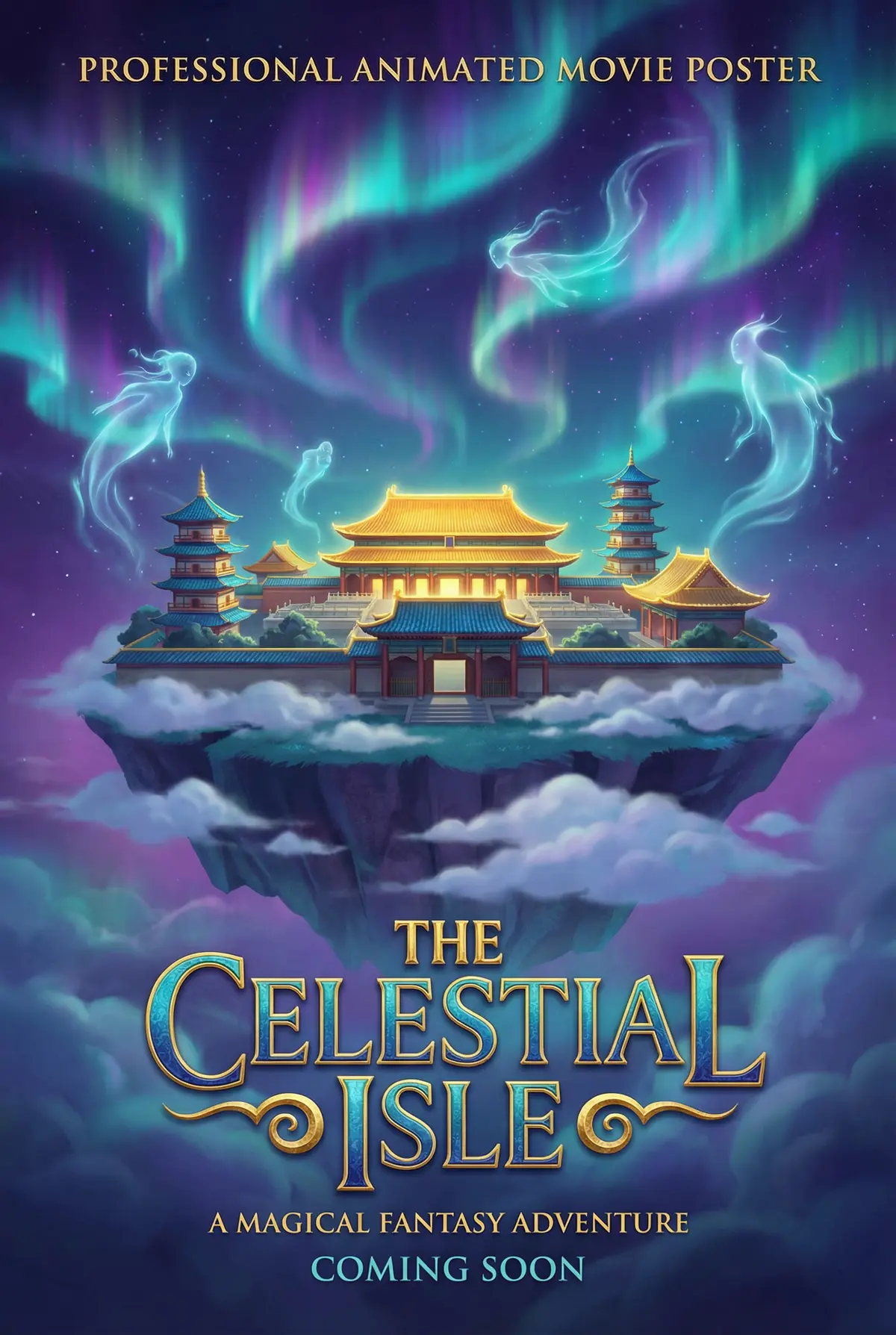 hsck 出品动画奇幻片《灵境传说》电影海报